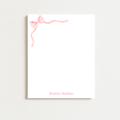 Personalized Pink Bow Notepad