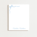 Personalized Blue Bow Notepad