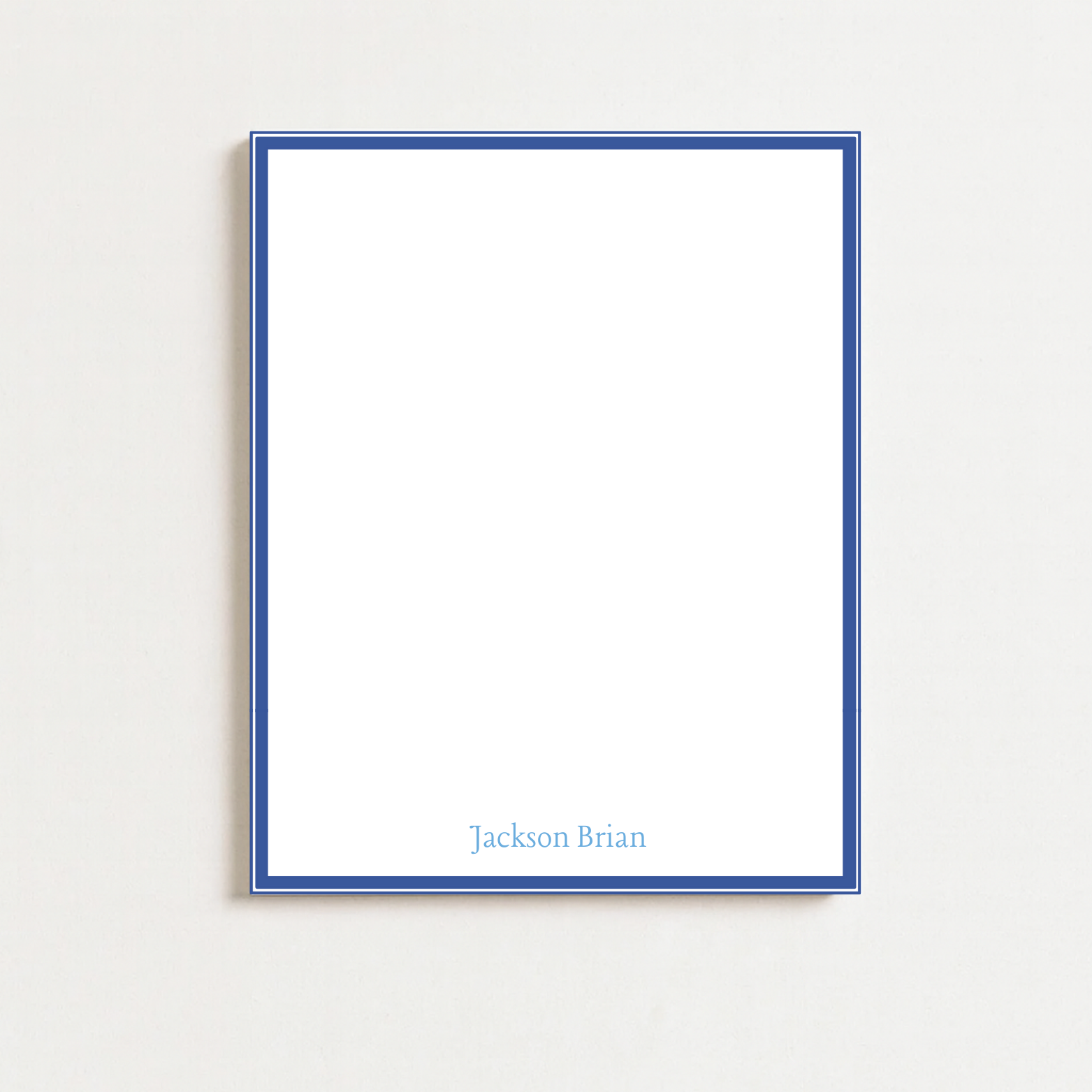 Personalized Classic Blue Notepad