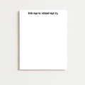 Funny ADHD Notepad - Brain says no, notepad says try.